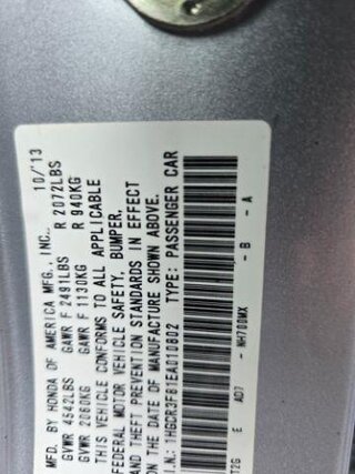 2014 Honda Accord EX-L V-6 — photo 18