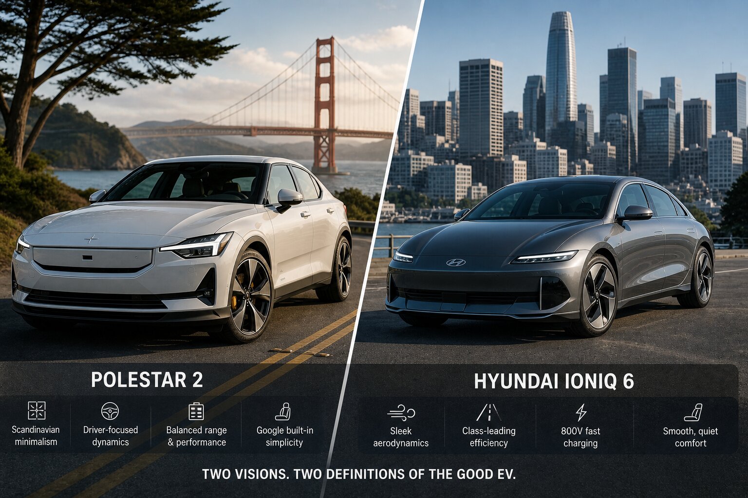Polestar 2 vs Hyundai Ioniq 6 (2026): Minimalist Scandinavian Calm vs Streamliner Efficiency