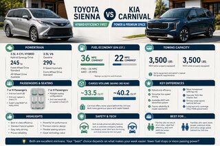 Toyota Sienna vs Kia Carnival: Which Minivan Makes Your Week Easier?