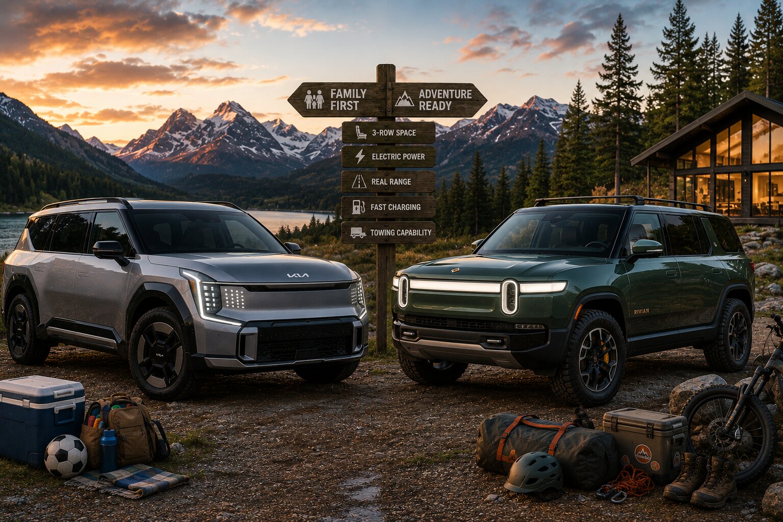 Kia EV9 vs Rivian R1S: The 3‑Row EV Choice Comes Down to Philosophy