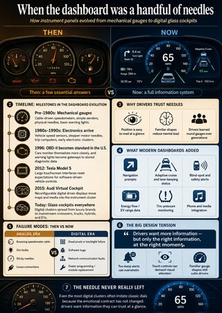 From Analog Gauges to Glass Cockpits: How the Dashboard Became a Computer Screen