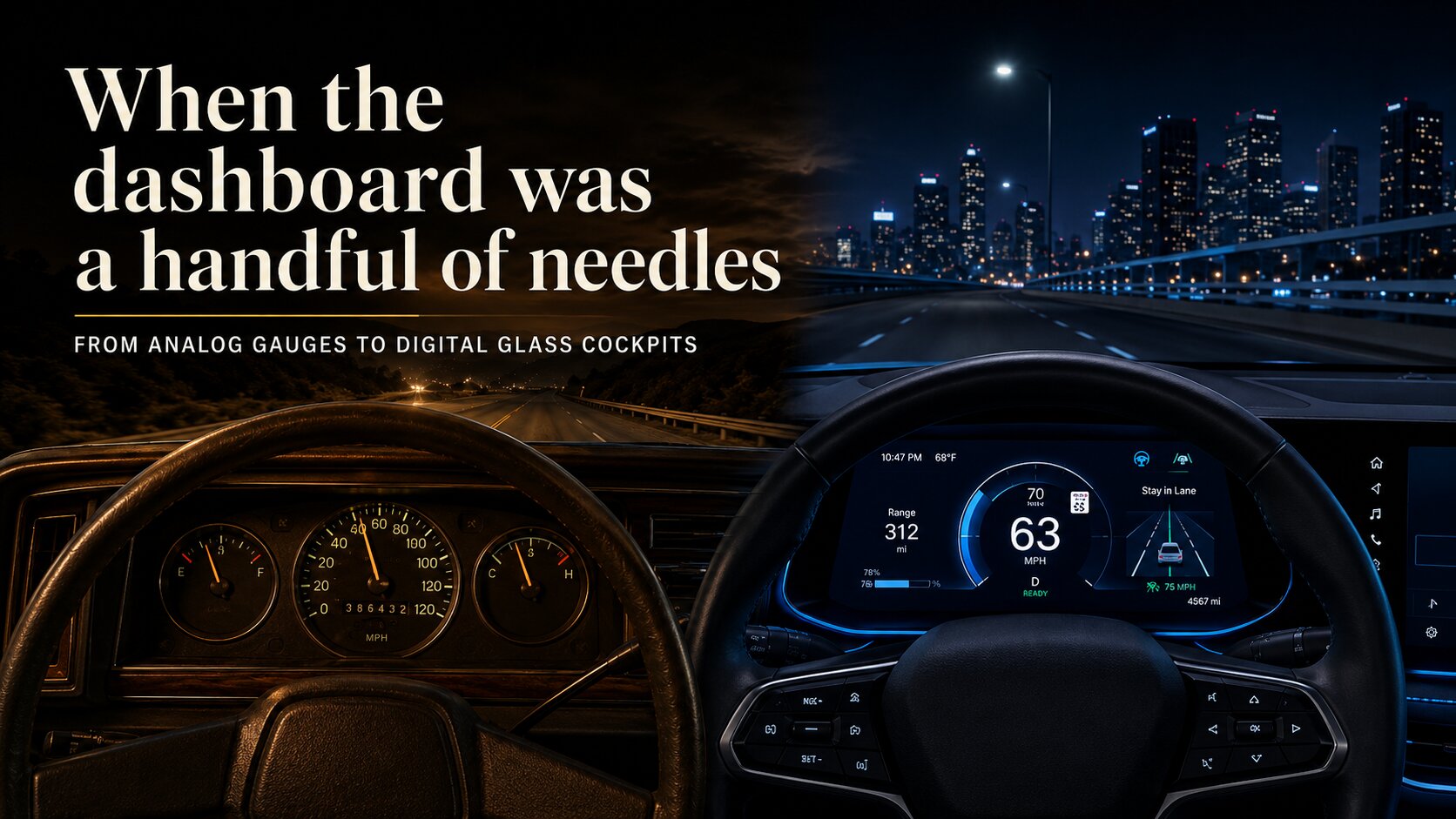 From Analog Gauges to Glass Cockpits: How the Dashboard Became a Computer Screen