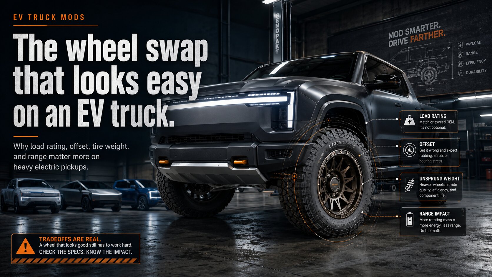 Aftermarket Wheels on EV Trucks: Load Rating, Offset, and the Range Hit Nobody Wants to Admit