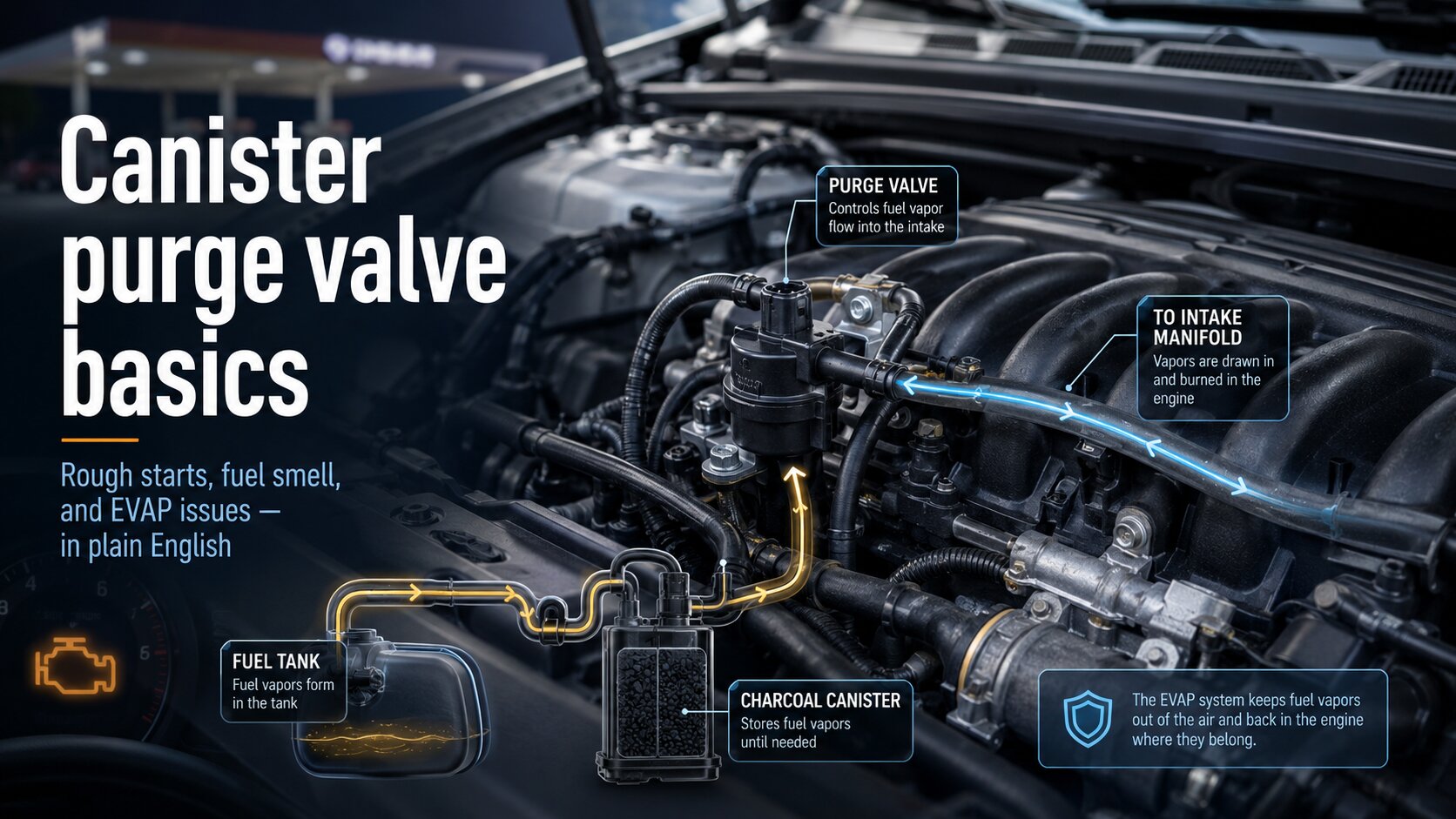 Canister Purge Valve 101: The Emissions Part That Can Cause Rough Starts, Fuel Smell, and Stalls
