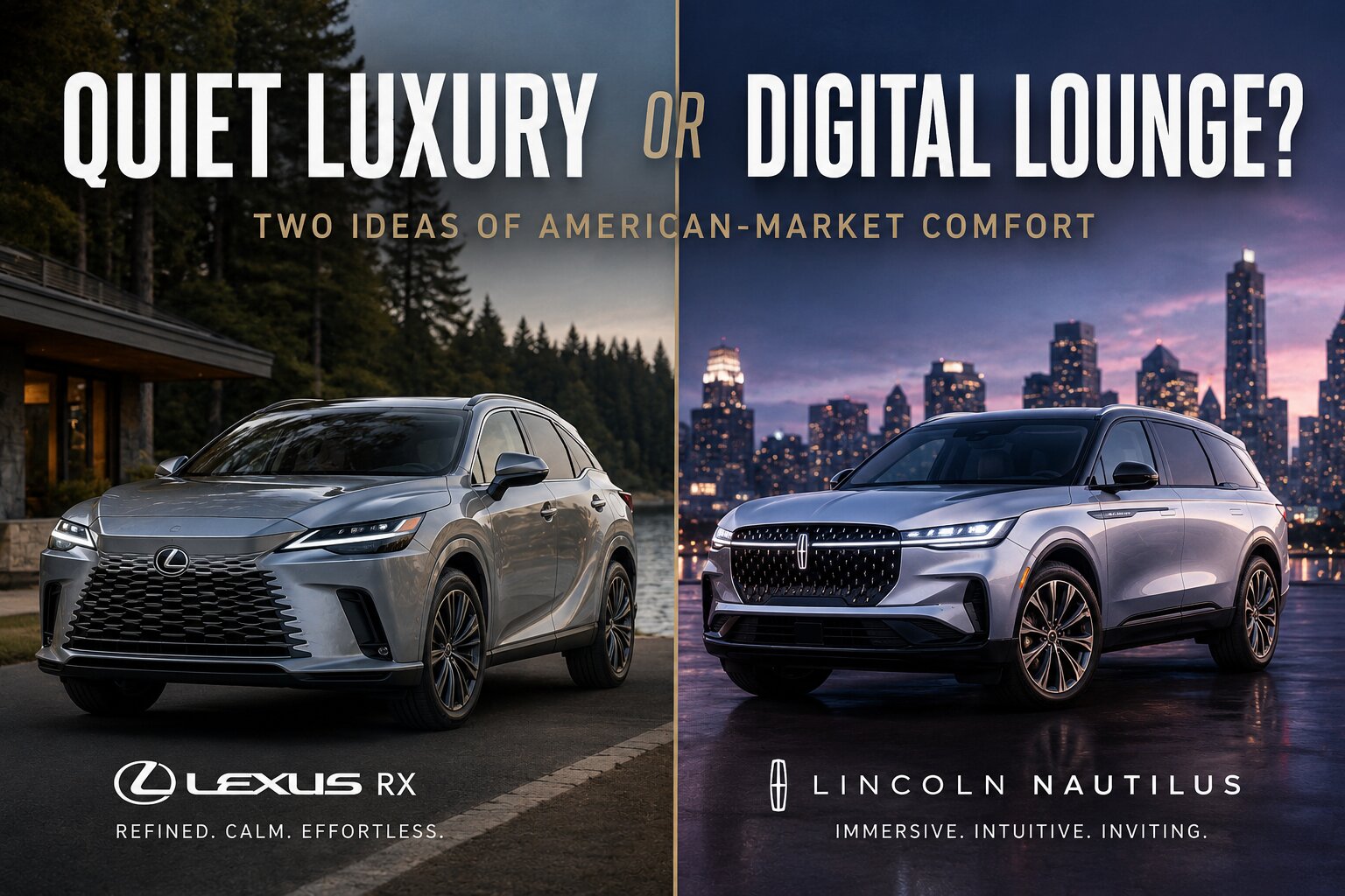Lexus RX vs Lincoln Nautilus: Quiet Luxury or Digital Lounge?