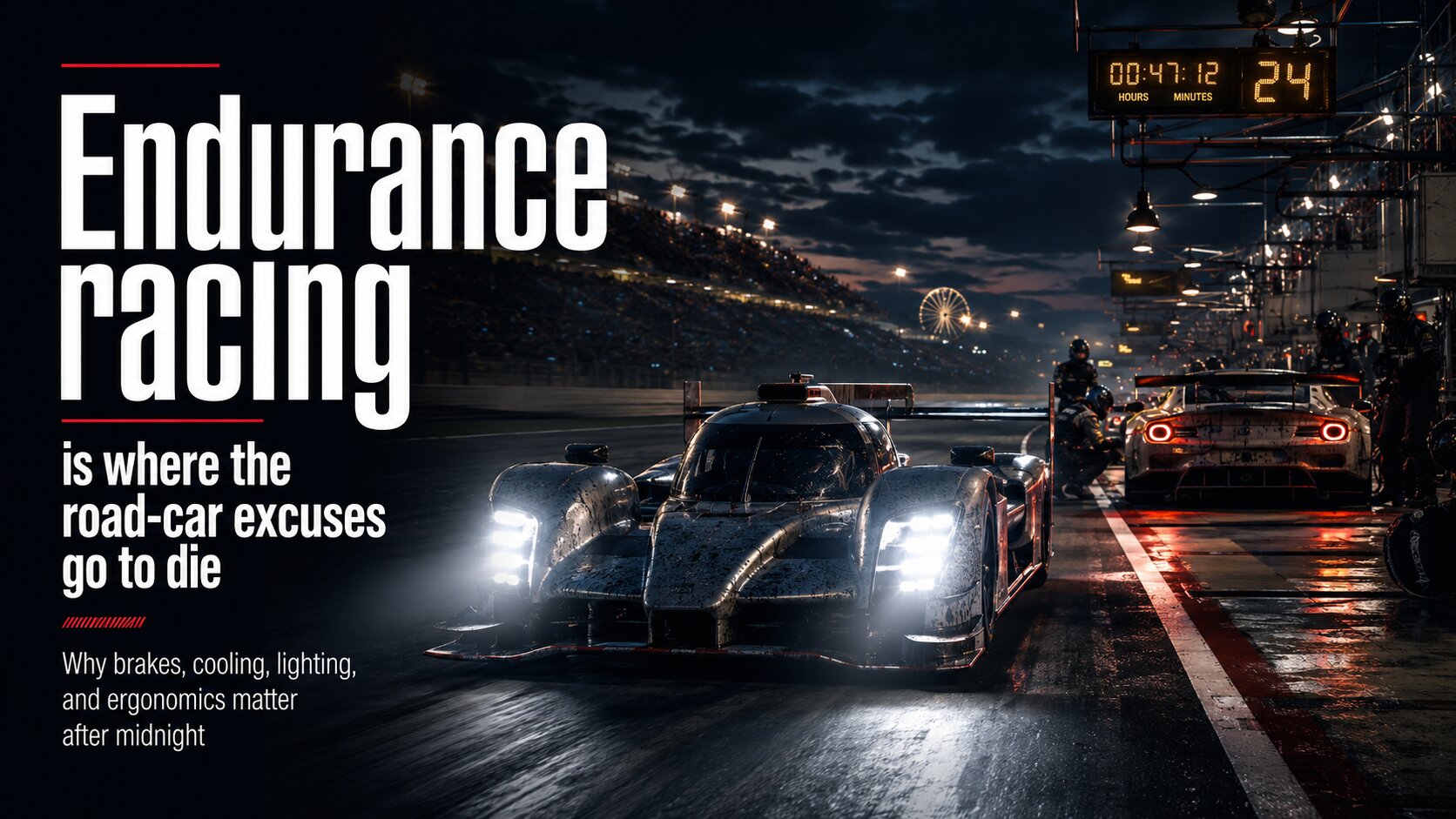 Why Endurance Racing Still Matters to Road Cars: Brakes, Cooling, Lighting, and Human Fatigue